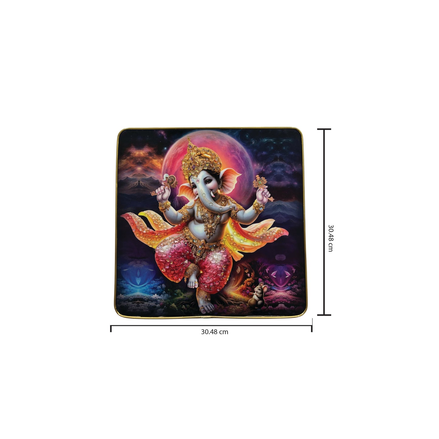 Ganesh crystal photo frame 12 x 12