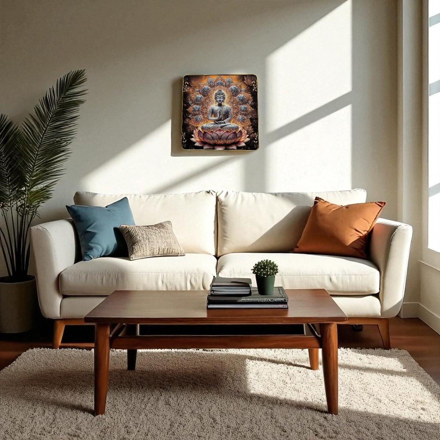 Buddha crystal photo frame 12 x 12