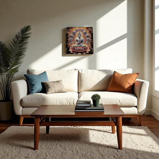 Buddha crystal photo frame 12 x 12